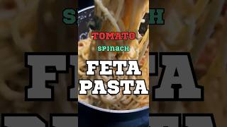 Super easy Tomato Spinach Feta pasta 🍝 #food #cooking #reels #recipe