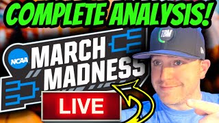 🔴 LIVE March Madness Bracket Picks (2024) | NCAA Tournament Predictions, Best Bets and CBB Picks!