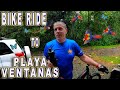 Bike Ride to Playa Ventanas from Uvita- riding home in a rain storm