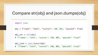 Compare str(obj) and json.dumps(obj) in Python (Python | JSON)