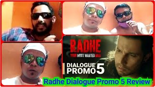 Radhe Dialogue Promo 5 Review By Filmy Sikander & Vasai Wala Fan