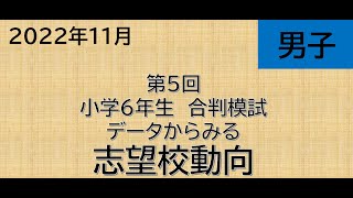 2022年第5回小6合判模試～男子志望校動向