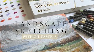 Landscape Sketching with Oil Pastels - Lightwish Soft Oil Pastels