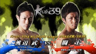 【OFFICIAL】闘士 vs  渡辺 武 Krush.39/Krush -60kg WILDRUSH League 2014公式戦/3分3R