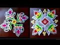 5*5 dots 3 attractive Diwali kolam designs 🌺 simple muggulu designs for beginners 🌺 Diwali rangoli