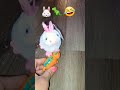 cute wind up bunny vs dinosaur toy #shorts #viral #asmr