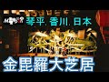 日本最古の伝統ある芝居小屋　日本　香川県　琴平　旧金毘羅大芝居