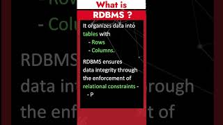 What is RDBMS ? | Most asked Interview Q\u0026A | Database - SQL