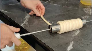 Chimney Cake Making Skills/東歐百年經典小吃,捷克道地煙囪捲製作技能-Taiwan street food-Taiwan Traditional Breakfast