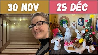 J'ouvre mon calendrier de l'Avent DIY 🎄 Noël chez les souris 🐭 25 surprises miniatures