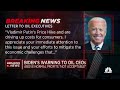 president joe biden warns oil ceos against taking profits above normal