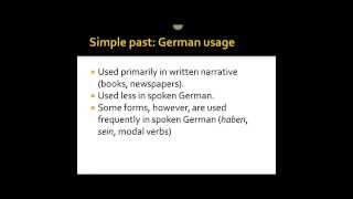 The Simple Past: German Strong Verbs