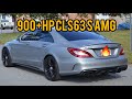 900+HP CLS63 S AMG brutal sound, acceleration and pure turbo whistle