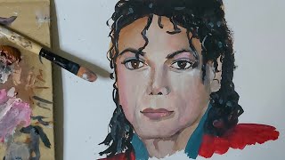 Michael jackson portrait painting oil Alla prima  #painting #portrait #michaeljackson #ritratto