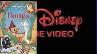 Opening Closing to Bambi 1994 VHS...