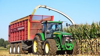 Ensilage de maïs 2024 - Claas jaguar 990 \u0026 7 tracteurs John Deere - Egide London