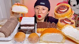 Convenience store🏪 Dessert Milk Cream Bread🥛 Cheesecake🧀🍰 Palmier Carre🍫 Eating Show Dessert Mukbang