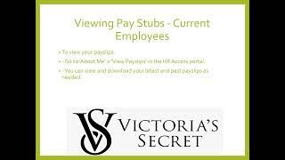 How to Access Victorias Secret Pay Stubs & W2s