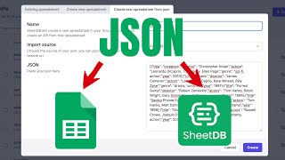 Create Google Spreadsheet and API from JSON data