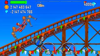 hill climb racing - carantula on roller coaster 🎢 | android iOS gameplay #558 Mrmai Gaming