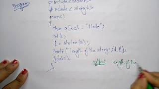 strlen in c programming | String library function | Simple Program | C Programming | Lec-50