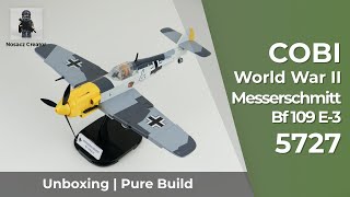 COBI World War II | 5727 --- Messerschmitt Bf 109 E-3 --- unboxing and pure build