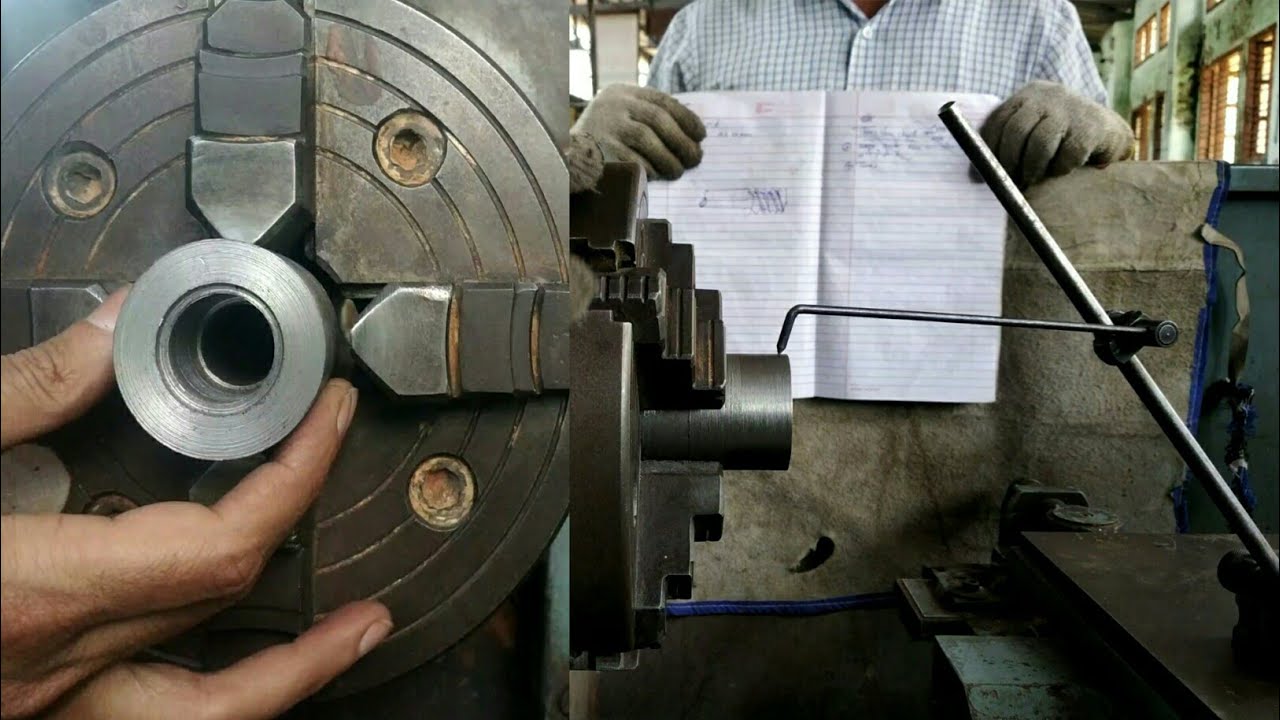 Job True In Four Jaw Chuck | Fitter Turner Machinist ITI Polytechnic B ...