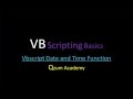 Vbscript date and time function