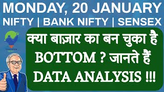 क्या बाज़ार का BOTTOM बन चुका है? जानते हैं | NIFTY \u0026 BANK NIFTY PREDICTION AND ANALYSIS 20 JAN