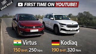 VIRTUS GT VS SKODA KODIAQ DRAG RACE!