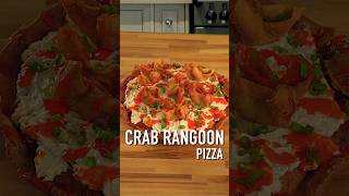 Crab Rangoon Pizza 🦀🍕 #shorts