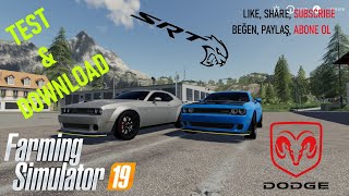 Farming Simulator 2019 Dodge Challenger SRT Hellcat v2.0 Araba Modu Test \u0026 Download