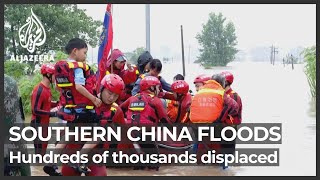 Hundreds of thousands evacuated in China amid heavy rains, floods