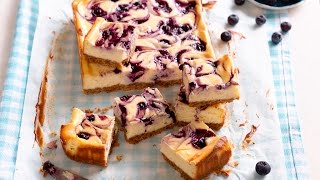 Easy recipe: How to make a blueberry swirl cheesecake