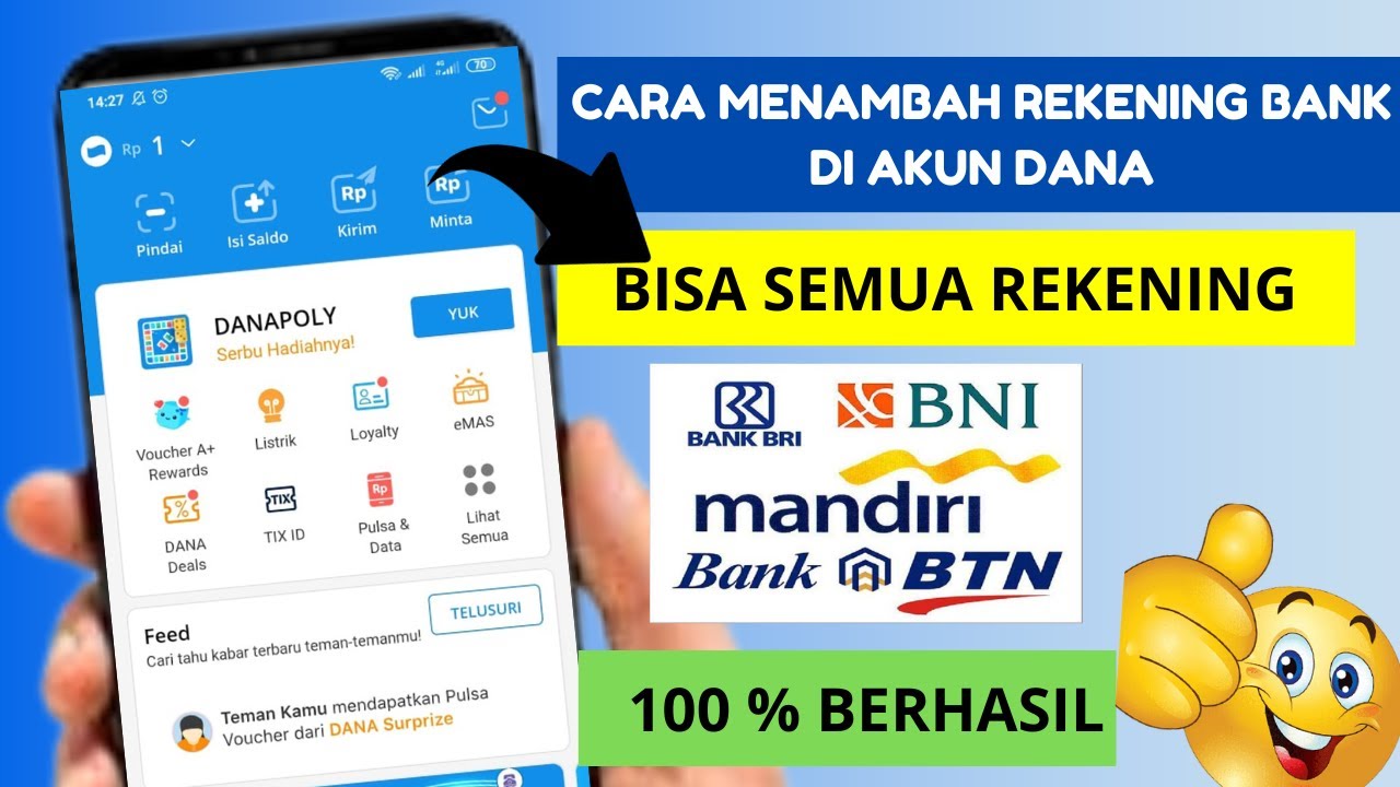 Gampang Banget ! Cara Menambahkan Rekening Bank Di Aplikasi Dana - YouTube