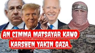 An cimma yarjejeniyar kawo karshen yakin Gaza, Trump ya sanar,  Hamas  da isra'ila sin amince.