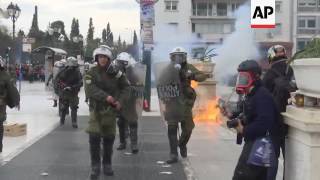 Clashes at protest against pension reforms