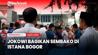 Presiden Jokowi Bagikan Sembako Jelang Lebaran di Istana Bogor