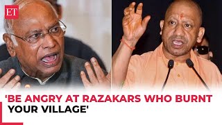 Yogi Adityanath attacks Mallikarjun Kharge: 'Be angry at Razakars who burnt your village'