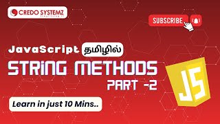 JavaScript Tutorial for Beginners | String Methods Part 2 #javascript #tutorial #jobreadyskills