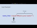 Using the Python Input Statement