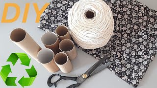 SUPER RECYCLING IDEA WITH TOILET PAPER ROLLS AND FABRIC♻️