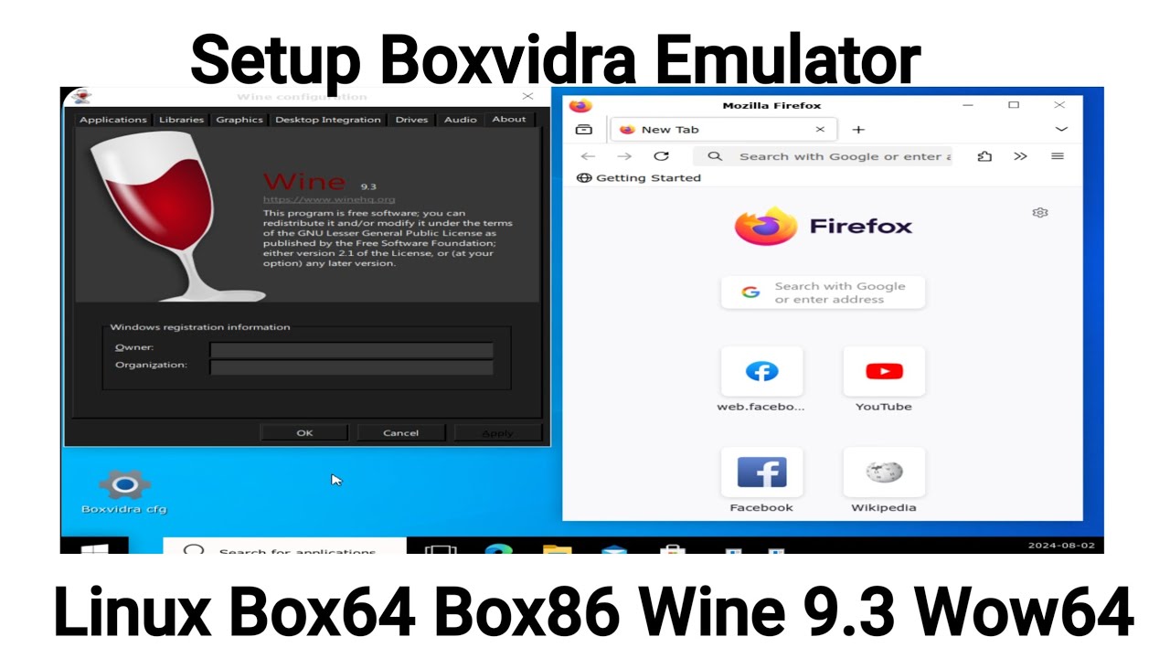 Setup Boxvidra Emulator Linux Windows Box64 Box86 Wine 9 3 Wow64