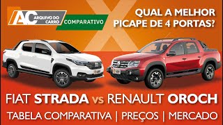 FIAT STRADA X RENAULT OROCH - COMPARATIVO: QUAL A MELHOR PICAPE COM 4 PORTAS?