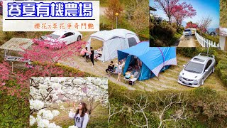 【露營Vlog】賽夏有機農場～驚險路況／營區介紹／空拍／竹東鐵道親子公園／翡翠園櫻花／第3露