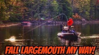 HOW TO FISH FOR FALL LARGEMOUTH BASS- New episode!