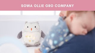 Sowa Ollie Szumiąca Przytulanka z czujnikiem płaczu i lampką nocną Gro Company