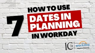 How to Use Dates in Planning in Workday Adaptive Planning