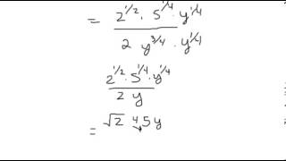 Intermediate Algebra Simplifying Radical Expressions part 6