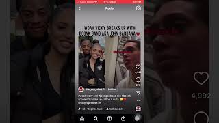 Woah Vicky and Boonk Gang AKA John Cabbana break up